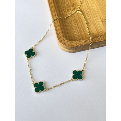 Choker trevos verde