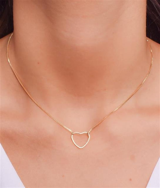 Choker com coração vazado